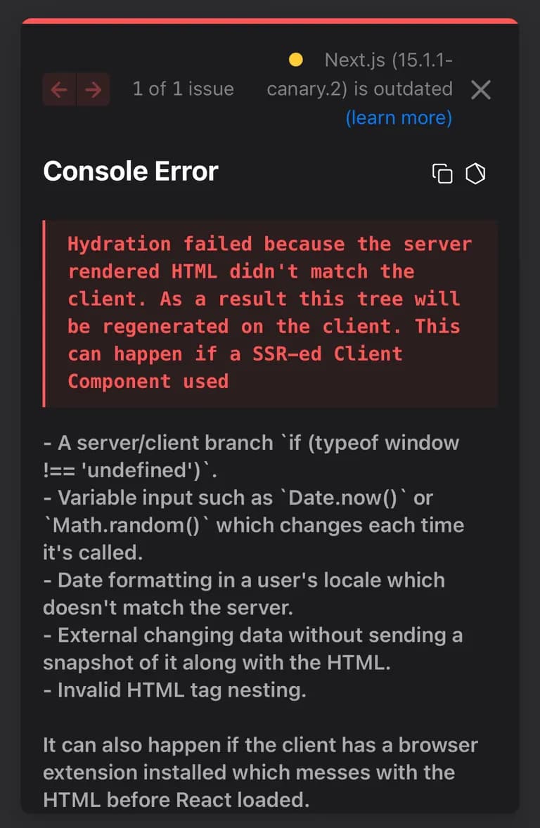Hydration failed 오류 해결하기-2