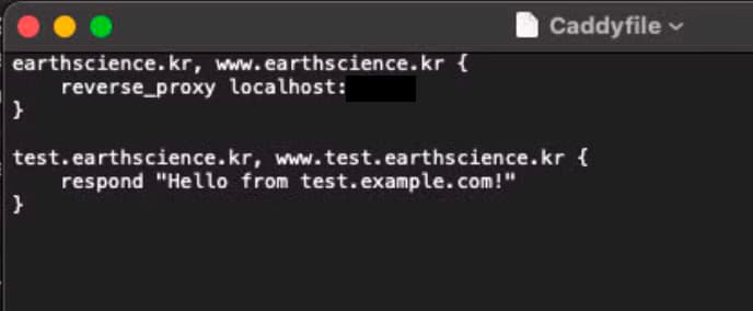 가비아와 caddy로 서브도메인 설정하기-5