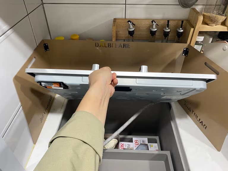 가스렌지 삐빅 소리 - 가스렌지 건전지 교체 하기-4