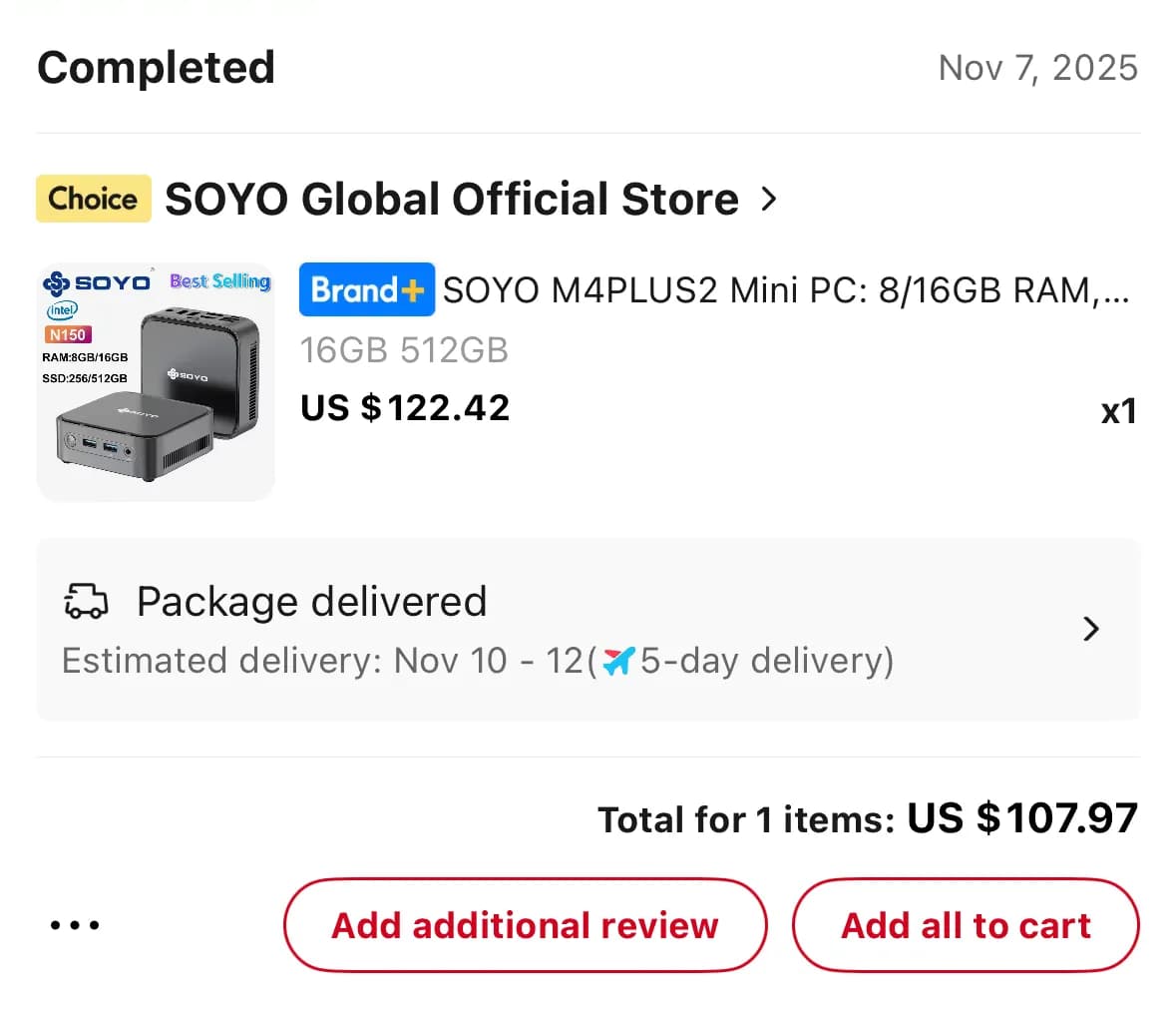 알리발 SOYO M4PLUS2 미니PC(N150) 후기-1