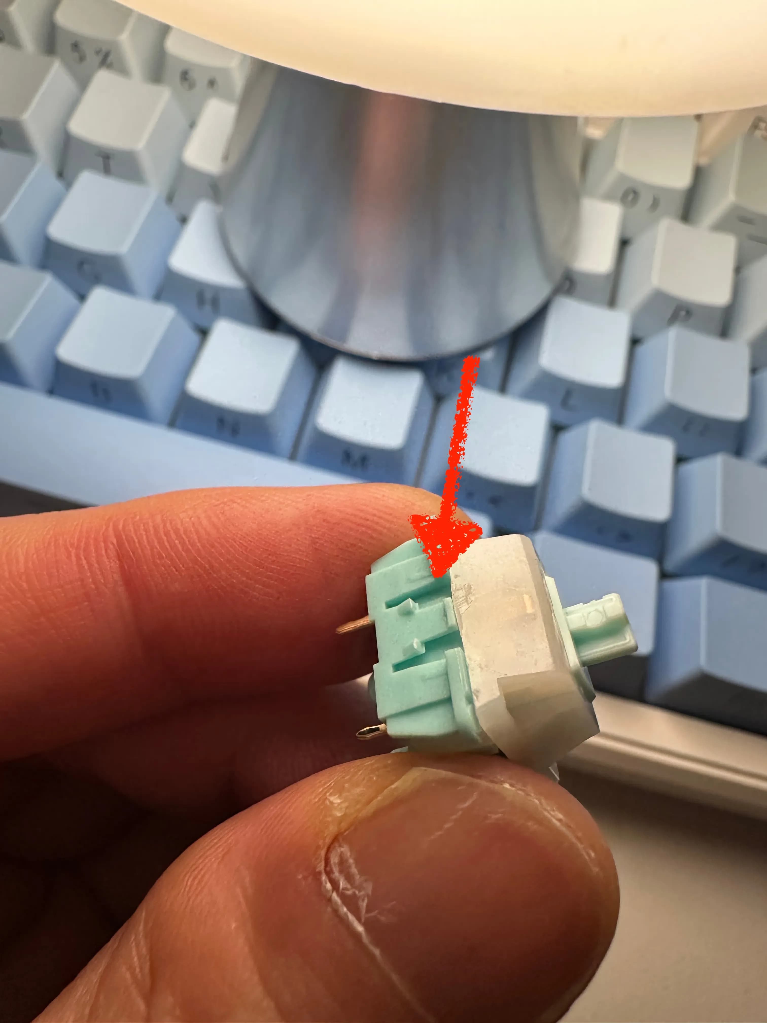 AULA 독거미 F108 pro 풍령축 및 옵테뮤 저소음 피치축 v3 교체 후기-14