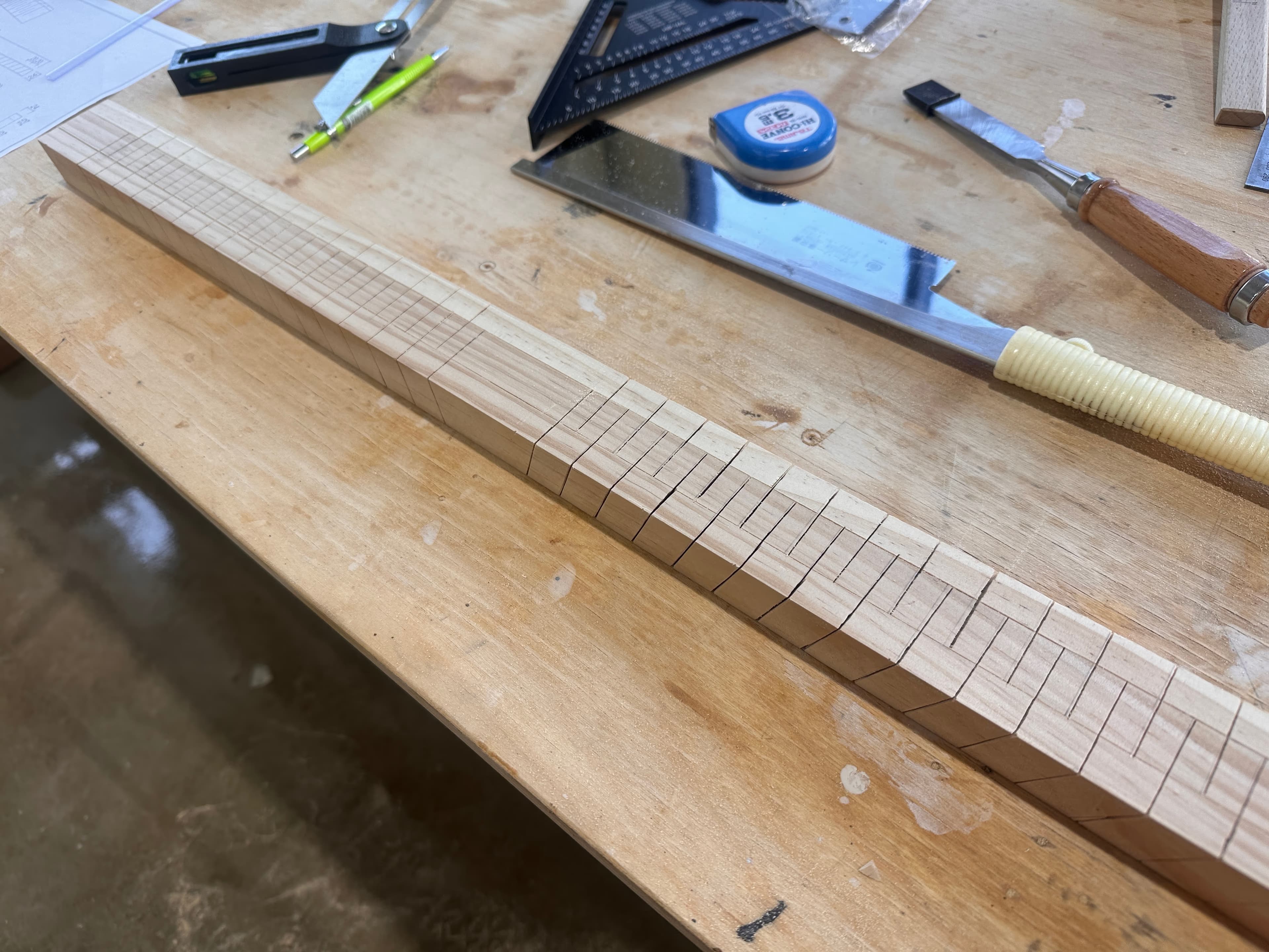 더명장 목공 취미반 1일차 - 톱질 연습, 직선 톱질의 원리-6