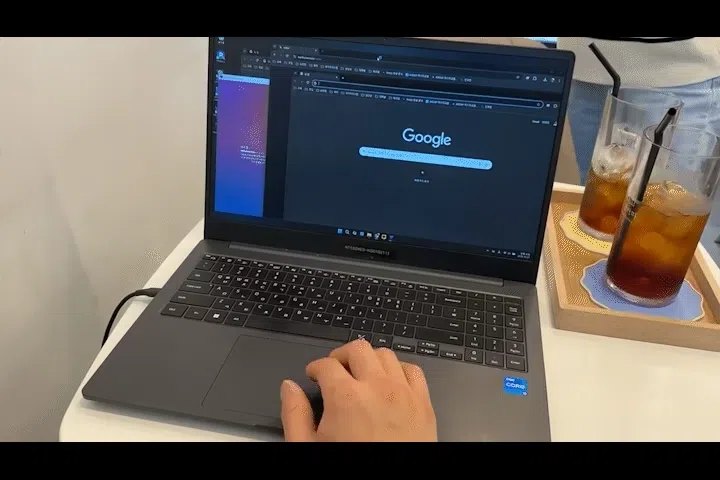 윈도우에서 세 손가락 터치로 드래그 하기-8